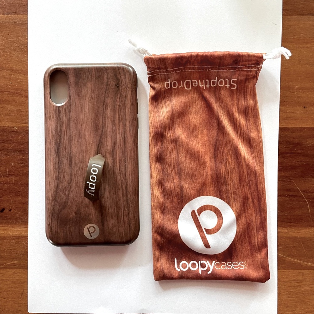iPhone XR Loopy Teakwood case LEFTY